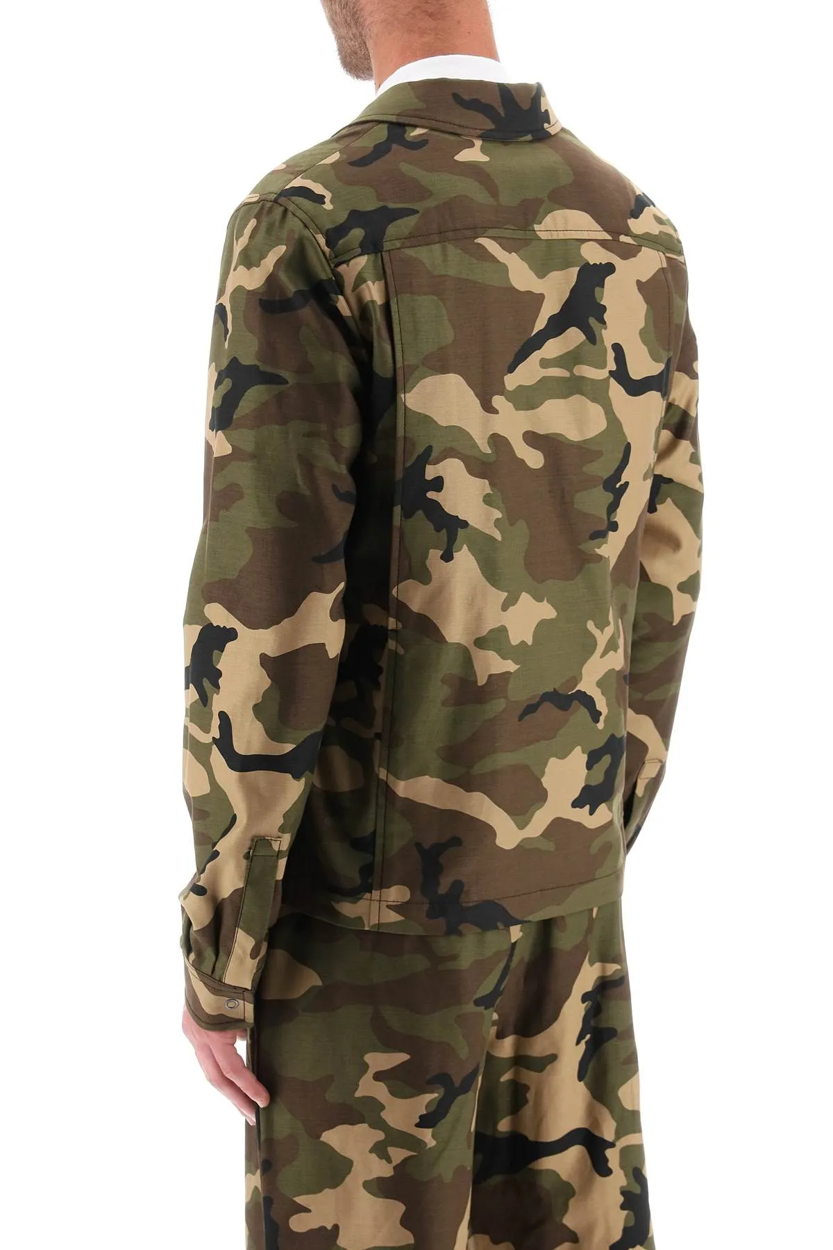 Palm angels camouflage cotton work jacket