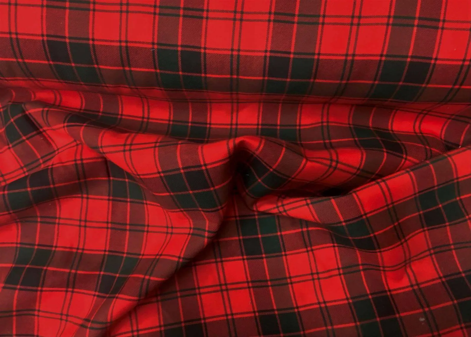 Poly Viscose Tartan - Red Festive