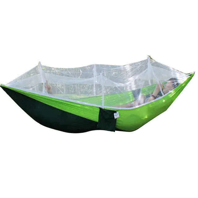 Portable Tents High Strength Parachute Fabric Outdoor Camping Hammock Hanging Bed With Mosquito Net Sleeping Hammock