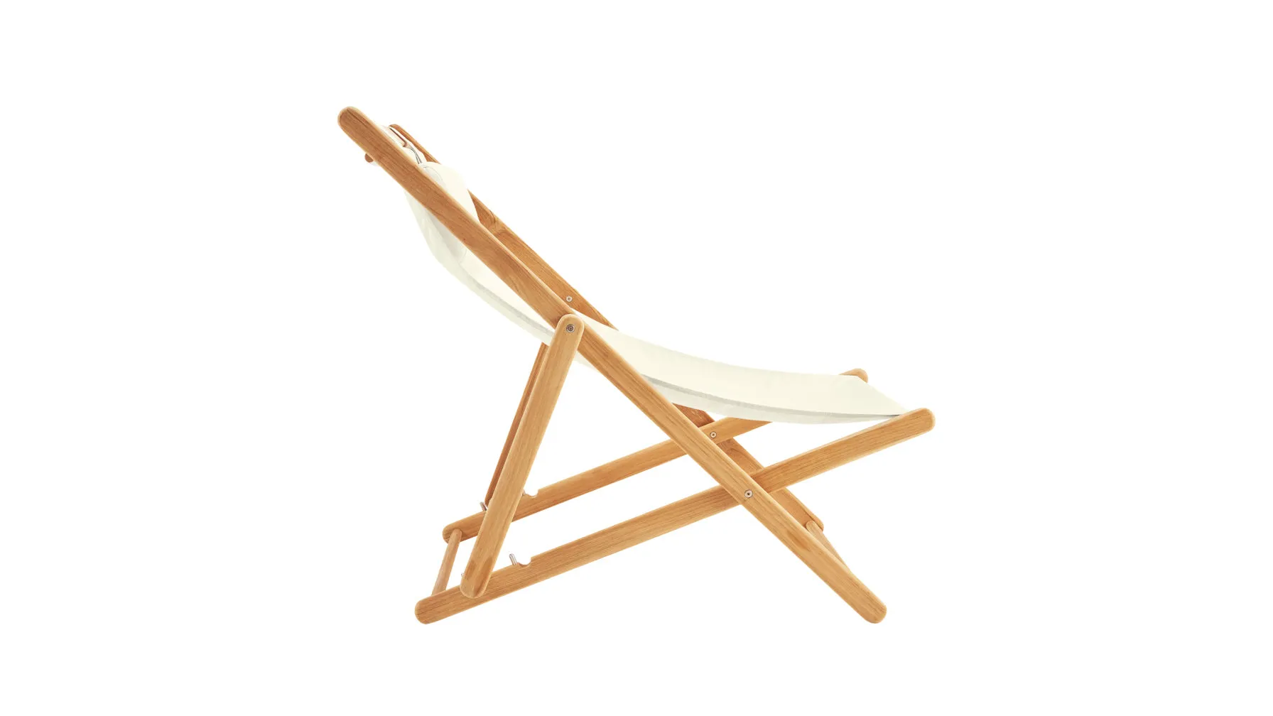 Settle In Outdoor Deck Chair, Canvas