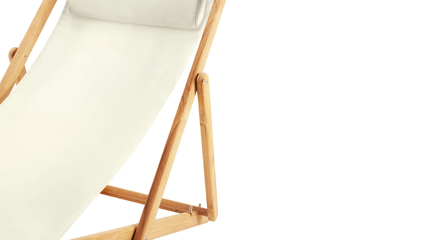 Settle In Outdoor Deck Chair, Canvas