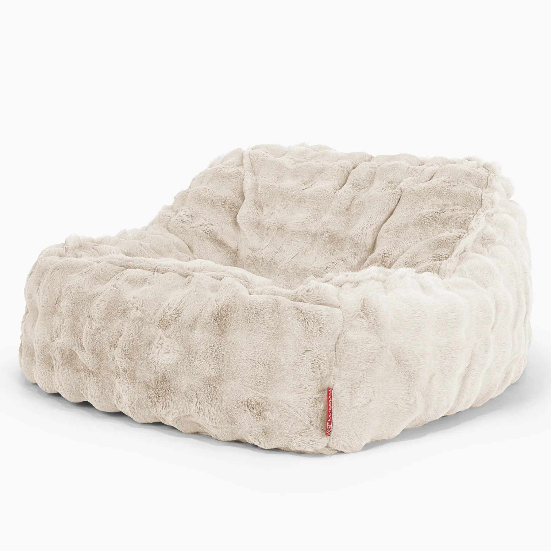 Sloucher Bean Bag Chair - Bubble Faux Fur Cream