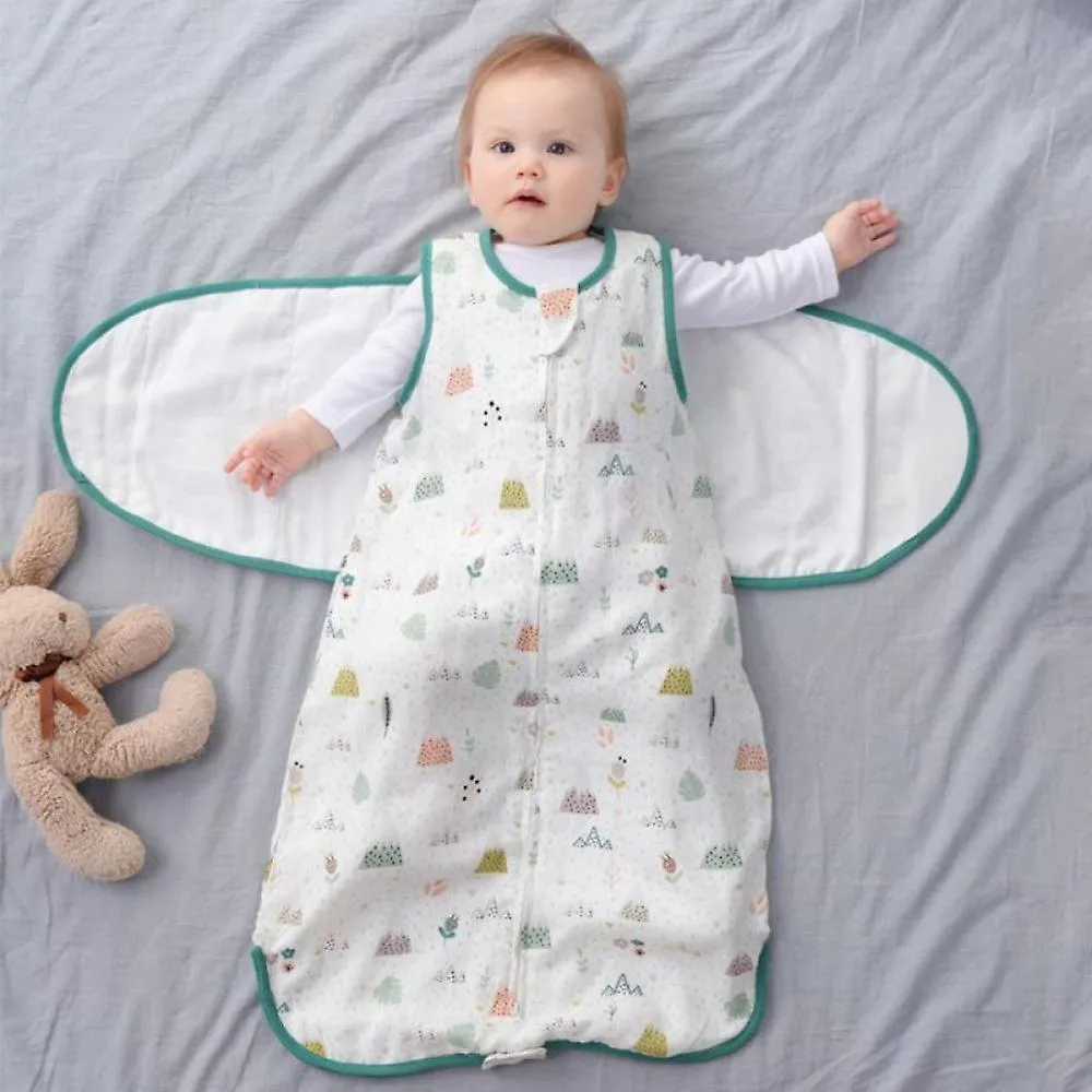 Style4 MNewborns Swaddle Sleepsack Soft Breathable Cotton Infants Sleeping Bag Adjustable Toddlers Wrap Cloth Blanket