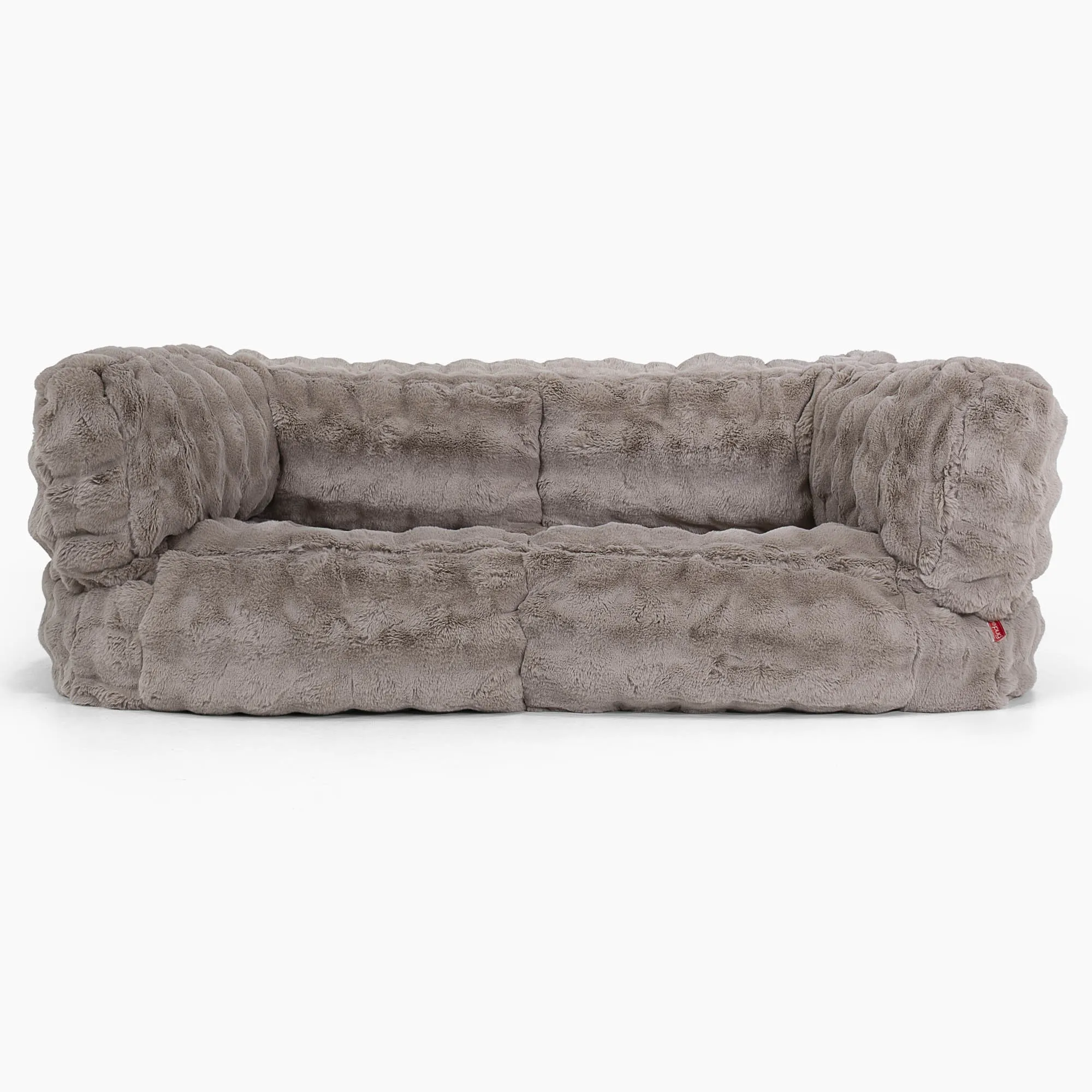 The 2 Seater Albert Sofa Bean Bag - Bubble Faux Fur Mink