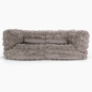 The 2 Seater Albert Sofa Bean Bag - Bubble Faux Fur Mink