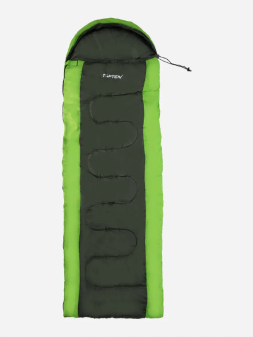 Topten Camping Rd-Sb08B Camping Sleeping Bag Dark Green/Lime