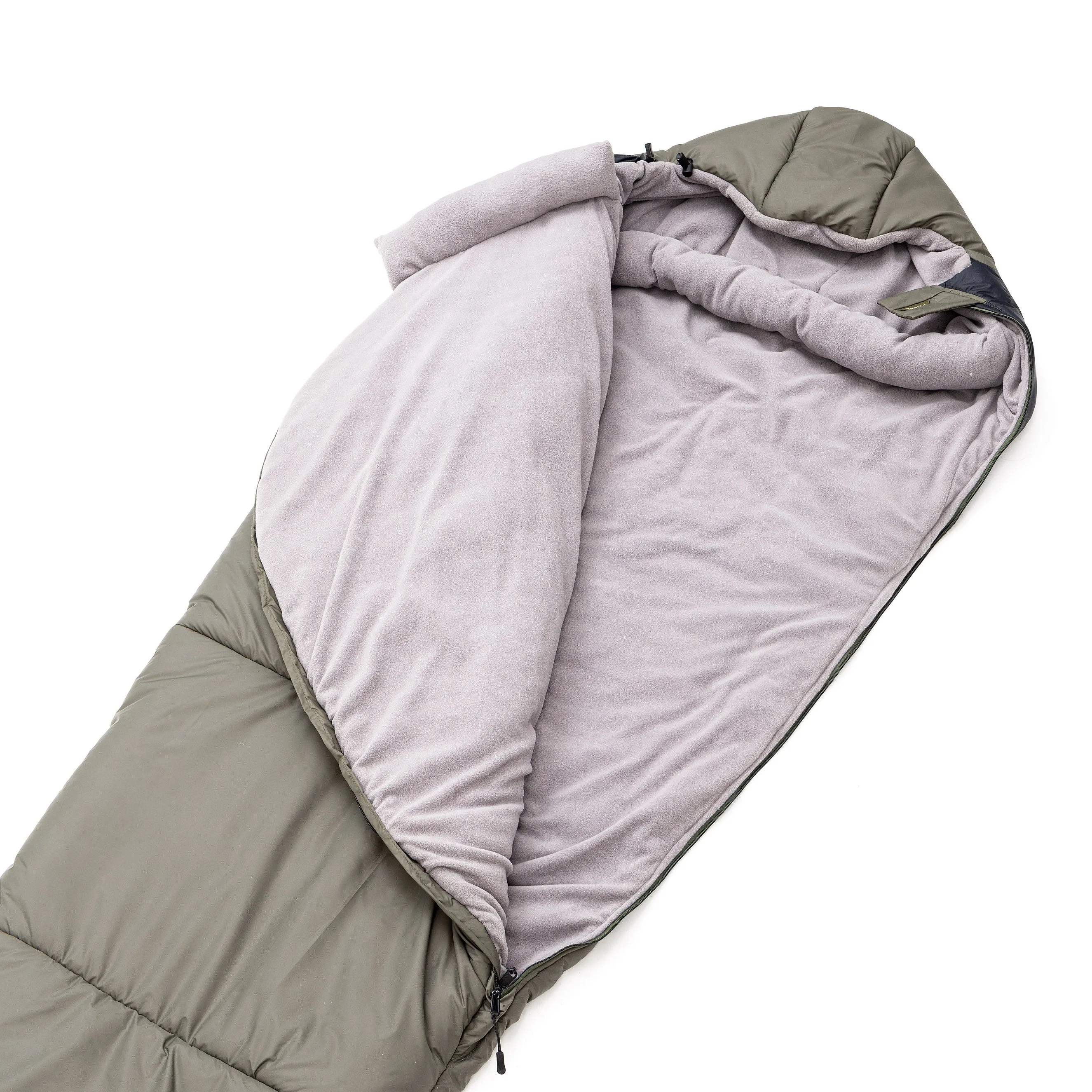 Tripole Zanskar Army Sleeping Bag with Fleece Lining for Cold Weather Trekking and Travelling | Mummy Shape | Water Repellent | 3 Year Warranty ( - 15°C Green)