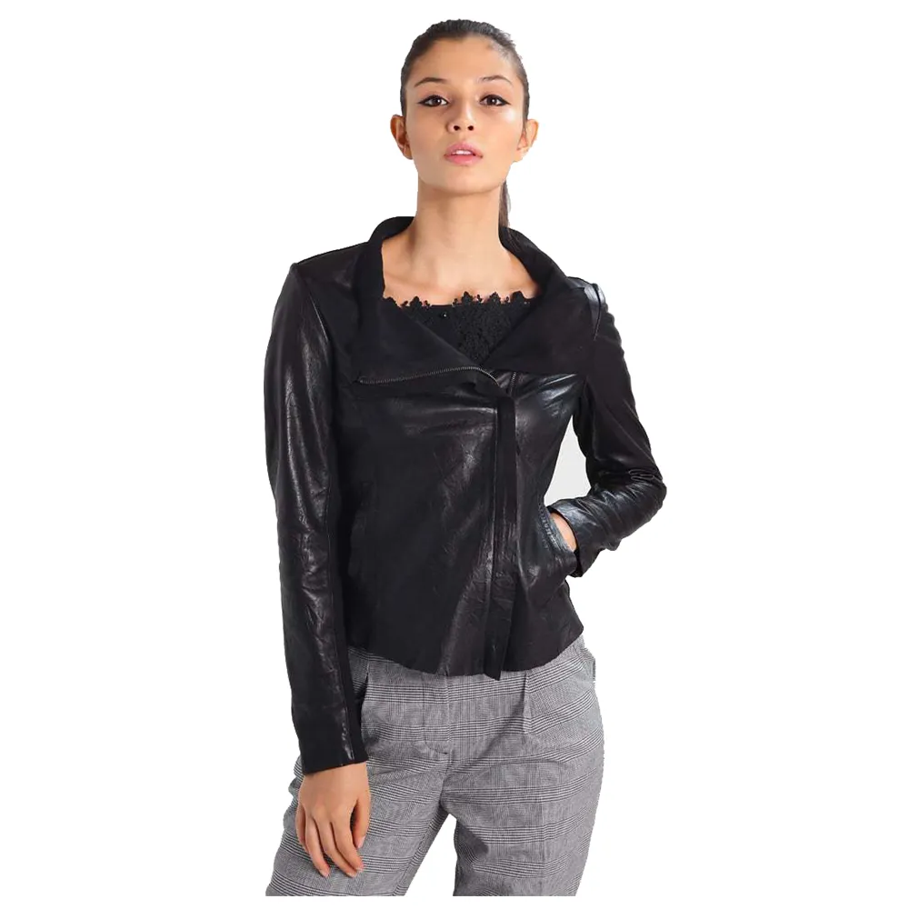 Women Elegant Fashion Leather Jacket