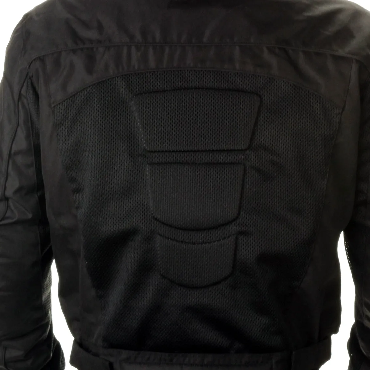 Xelement CF380 Men's 'Devious' Black Mesh Jacket with CE X-Armor Protection