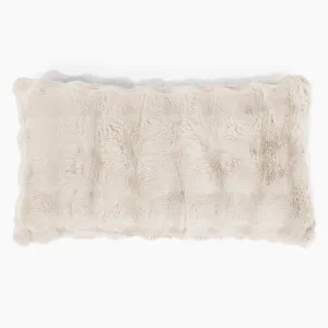 XL Rectangular Support Cushion Cover 40 x 70cm - Bubble Faux Fur Cream